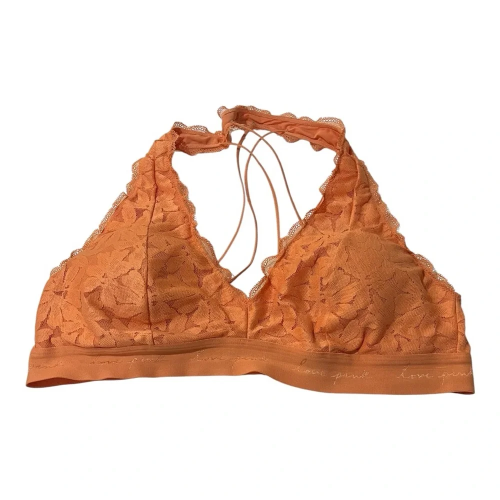Victoria's Secret PINK Orange lace bralette, size XXL EUC - Picture 3 of 5
